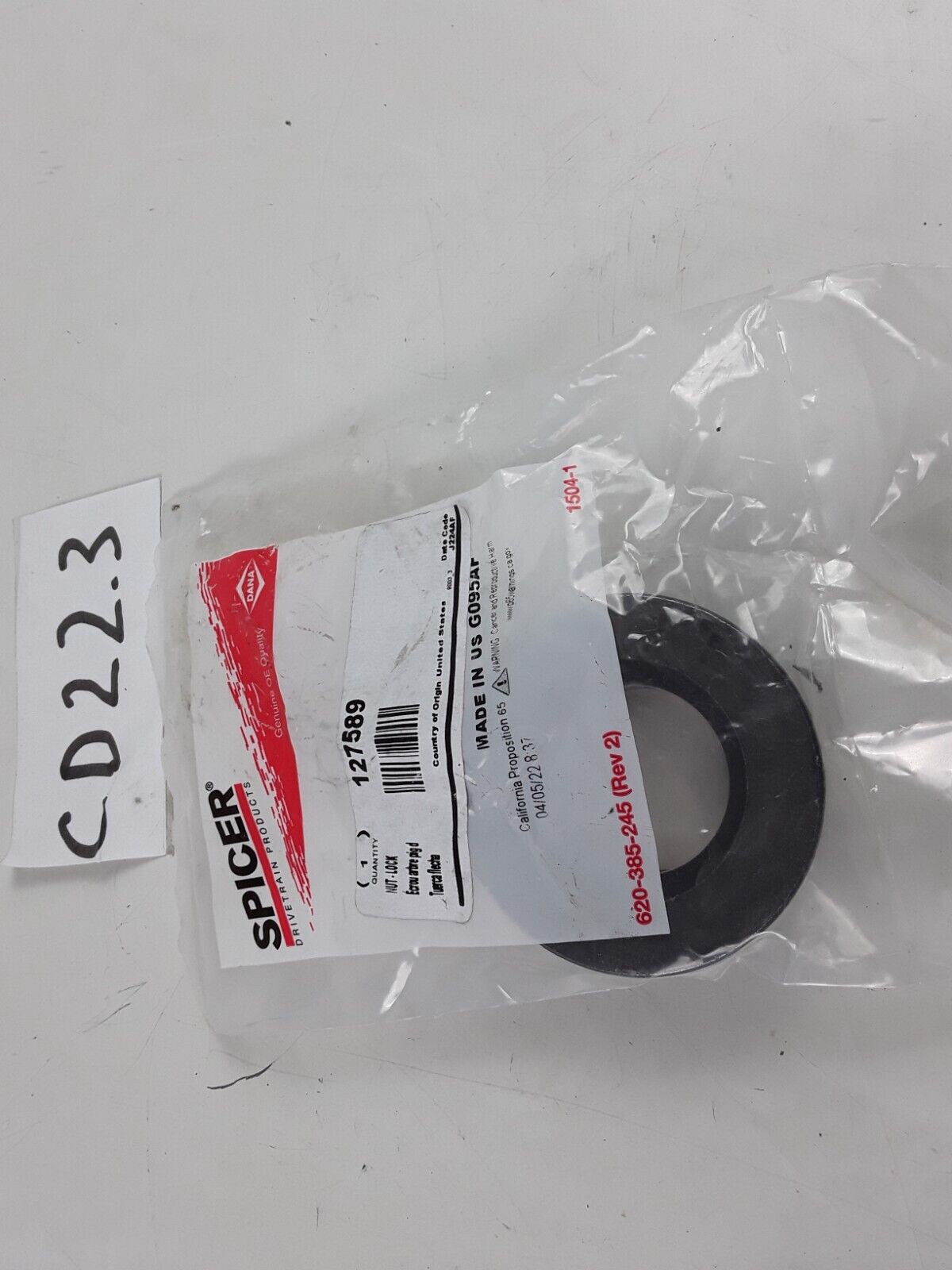 Fits Eaton Spicer 127589 METRIC NUT DS381/DS404 THRUSHAFT RS404 PINION (M36X1.5) - HotCarParts