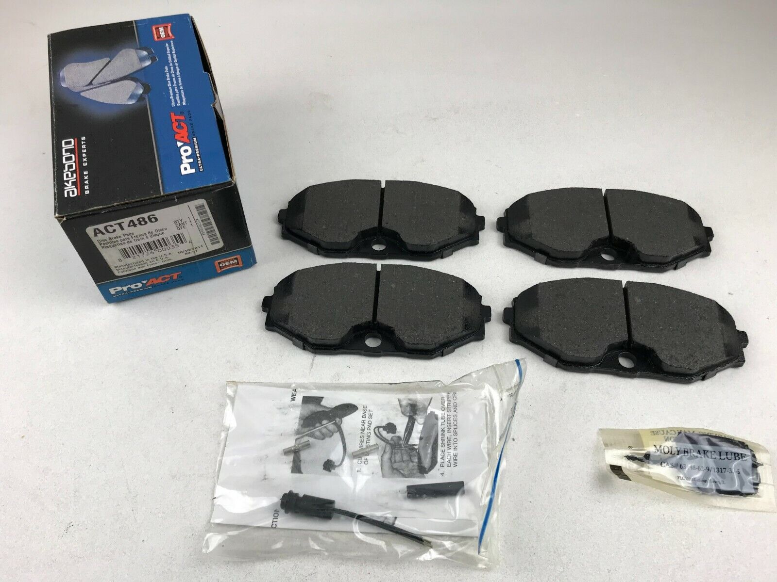Disc Brake Pad Set-ProACT Ultra Premium Ceramic Pads Front ACT486 fits 90-96 Q45 - HotCarParts