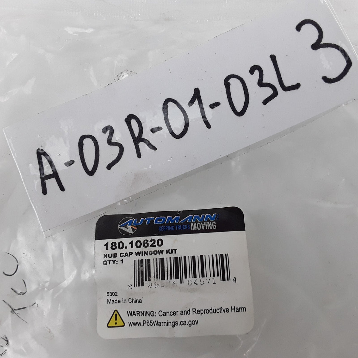 Automann 180.10620 Hub Cap Window Service Kit Class 7 & 8 Commercial Vehicle
