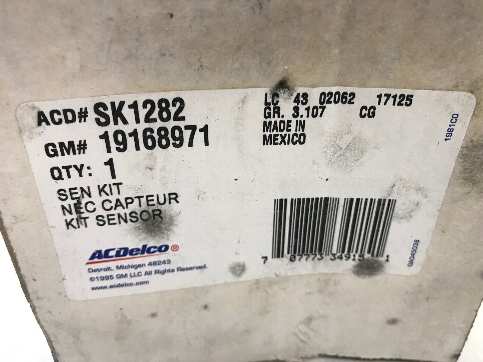 Fuel Level Sensor ACDelco GM Original Equipment SK1282 fits GM 19168971 - HotCarParts