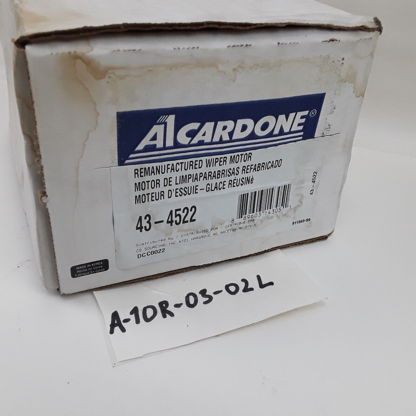 Cardone 43-4522 Windshield Wiper Motor Replacement Part For Kia Sorento 2003-09