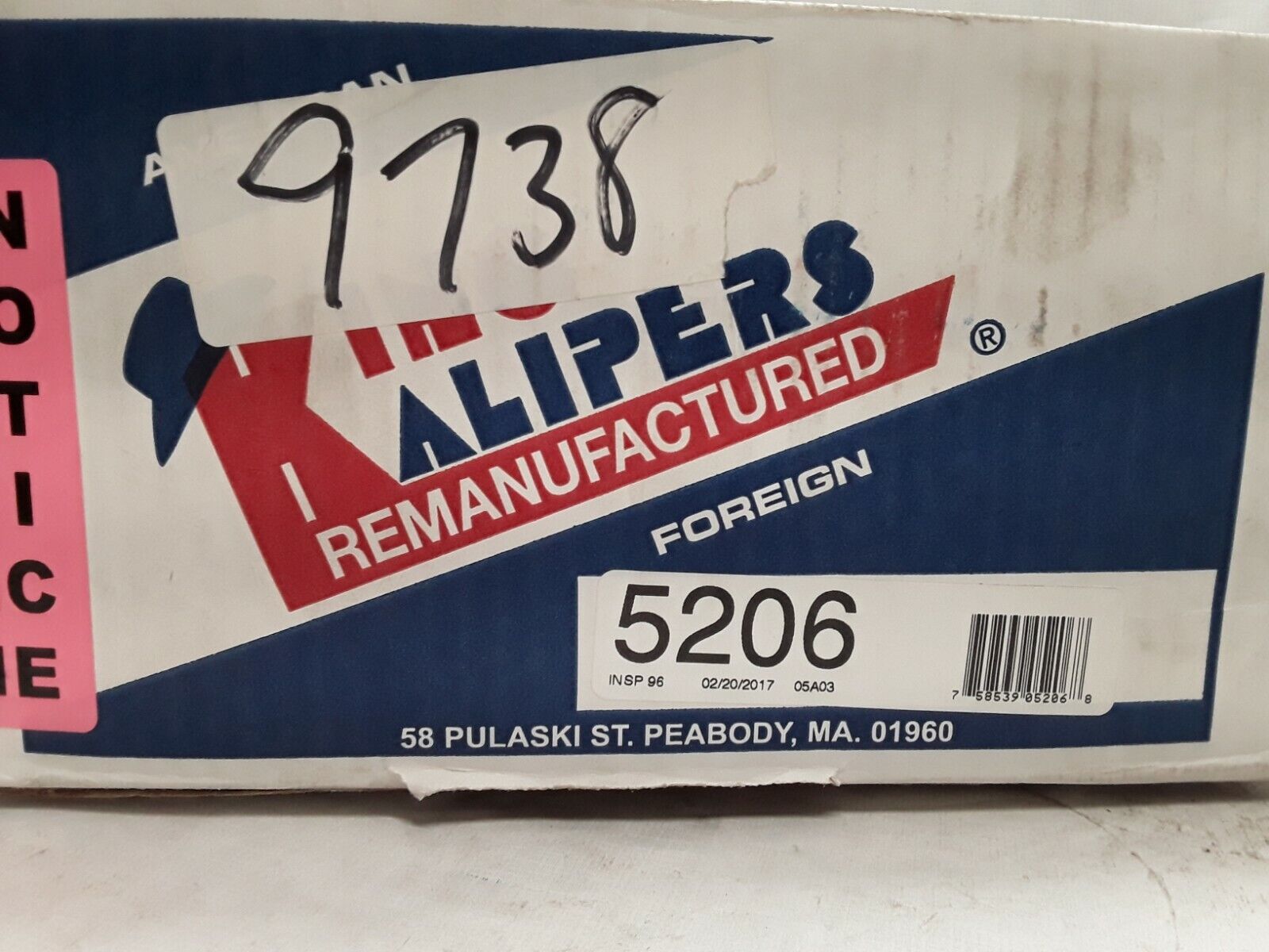 Disc Brake Caliper-Unloaded Caliper with Bracket Cardone 18-B8046 Reman - HotCarParts