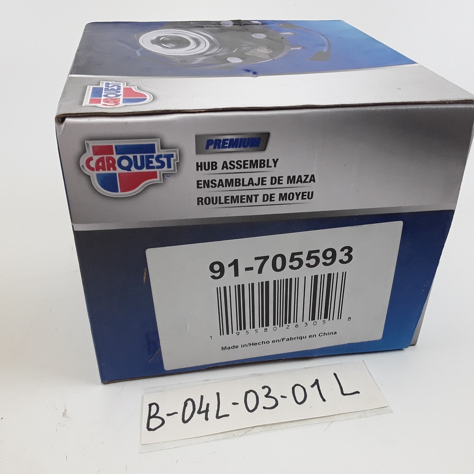 Carquest 91-705593 Wheel Bearing and Hub Assembly Front Fits BMW X5 2018-2019