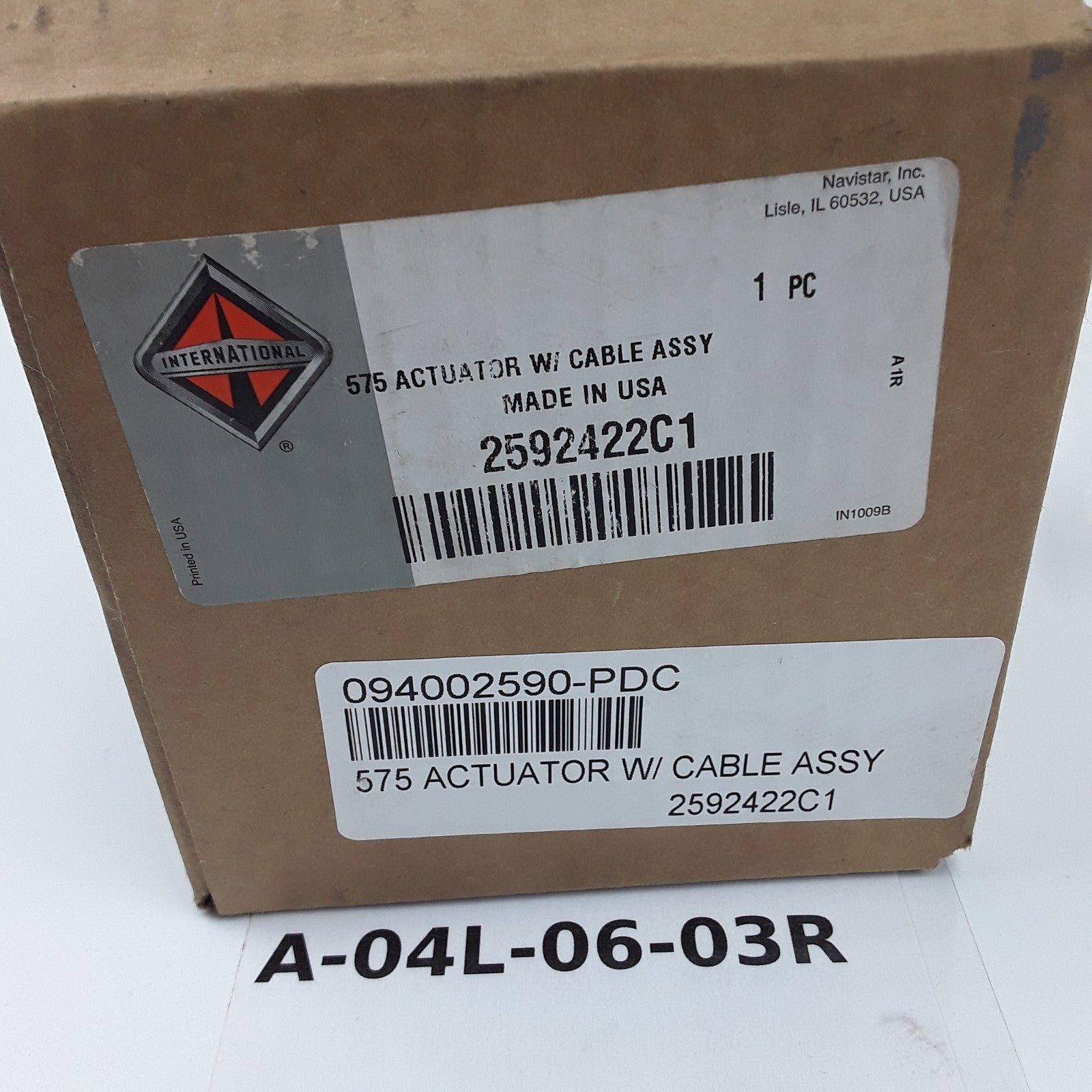 Genuine International 2592422C1 Actuator Mirror Control with Cable For Navistar