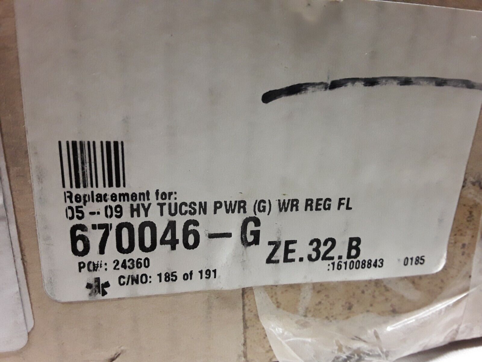 Window Regulator Front Left Driver Side Dorman 749-946 fits 05-09 Hyundai Tucson - HotCarParts