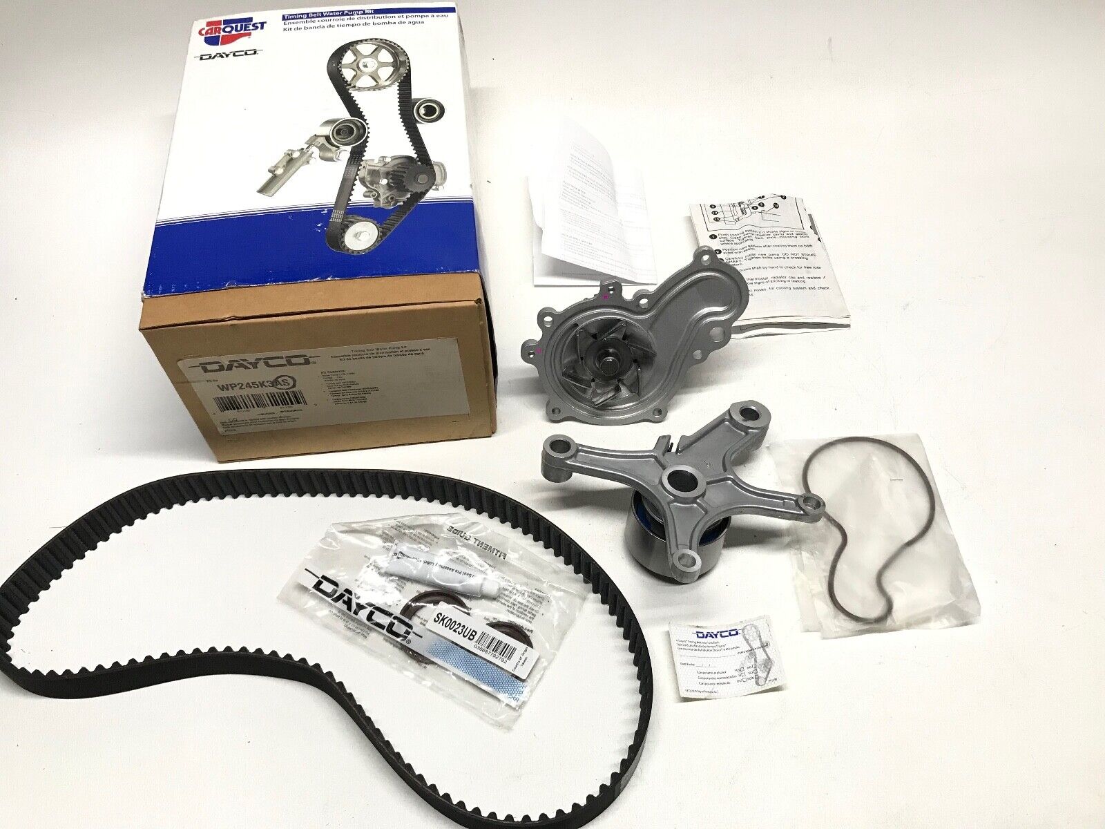 Engine Timing Belt Kit with Water Pump-Water Pump Kit with seals Dayco WP245K3AS - HotCarParts