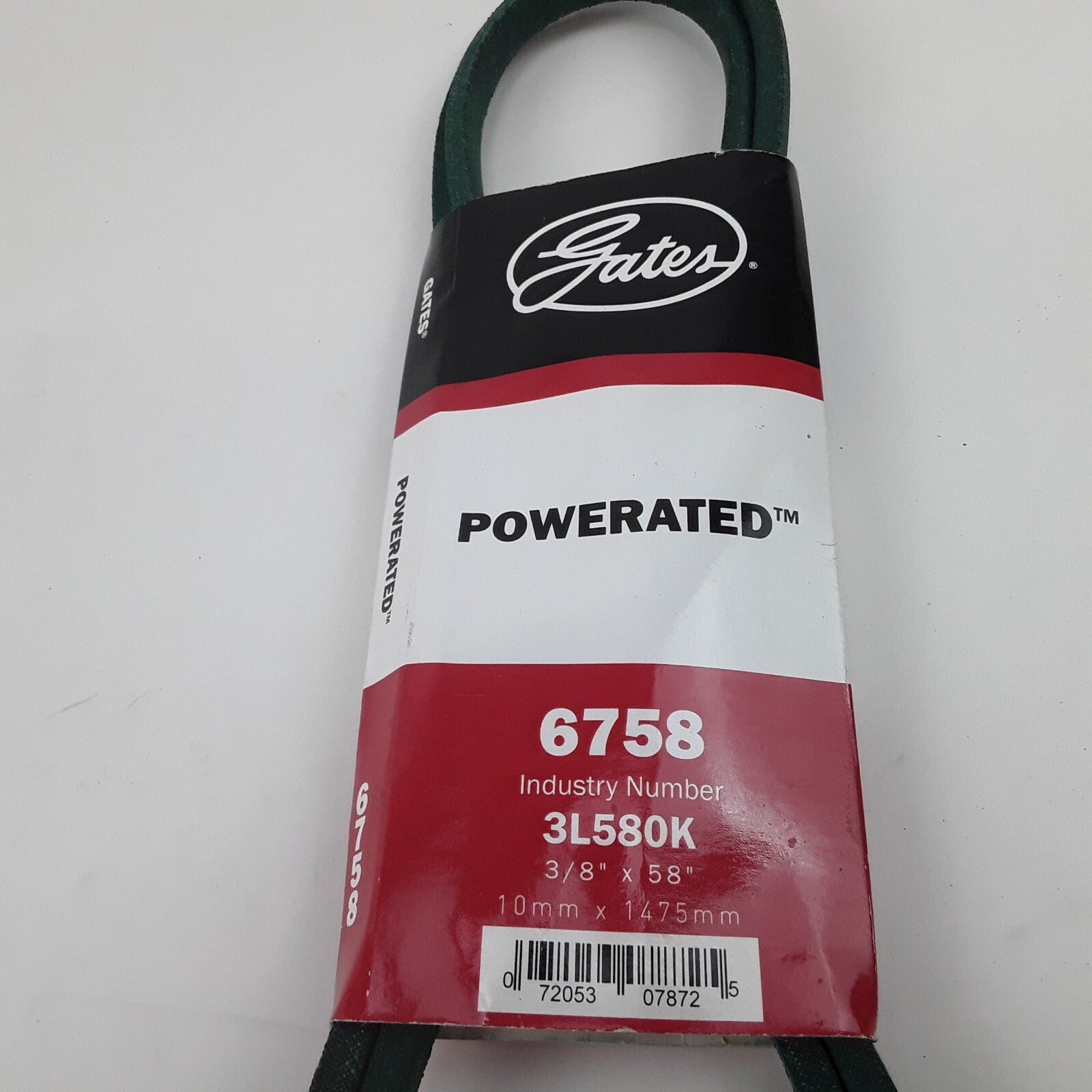 Gates 6758 - PoweRated FHP Medium Horse-Power V-Belt 3/8" x 58" 10mm x 1475mm
