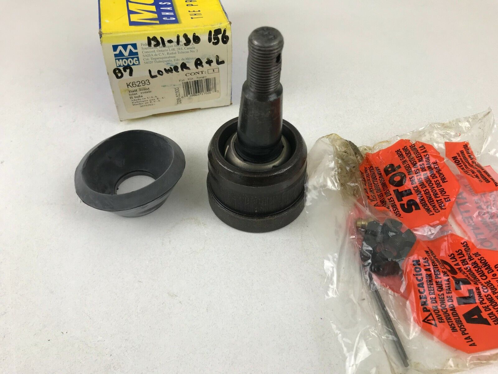 Suspension Ball Joint Front Lower Moog K6293 for Chevrolet C3500, GMC C2500, C35 - HotCarParts