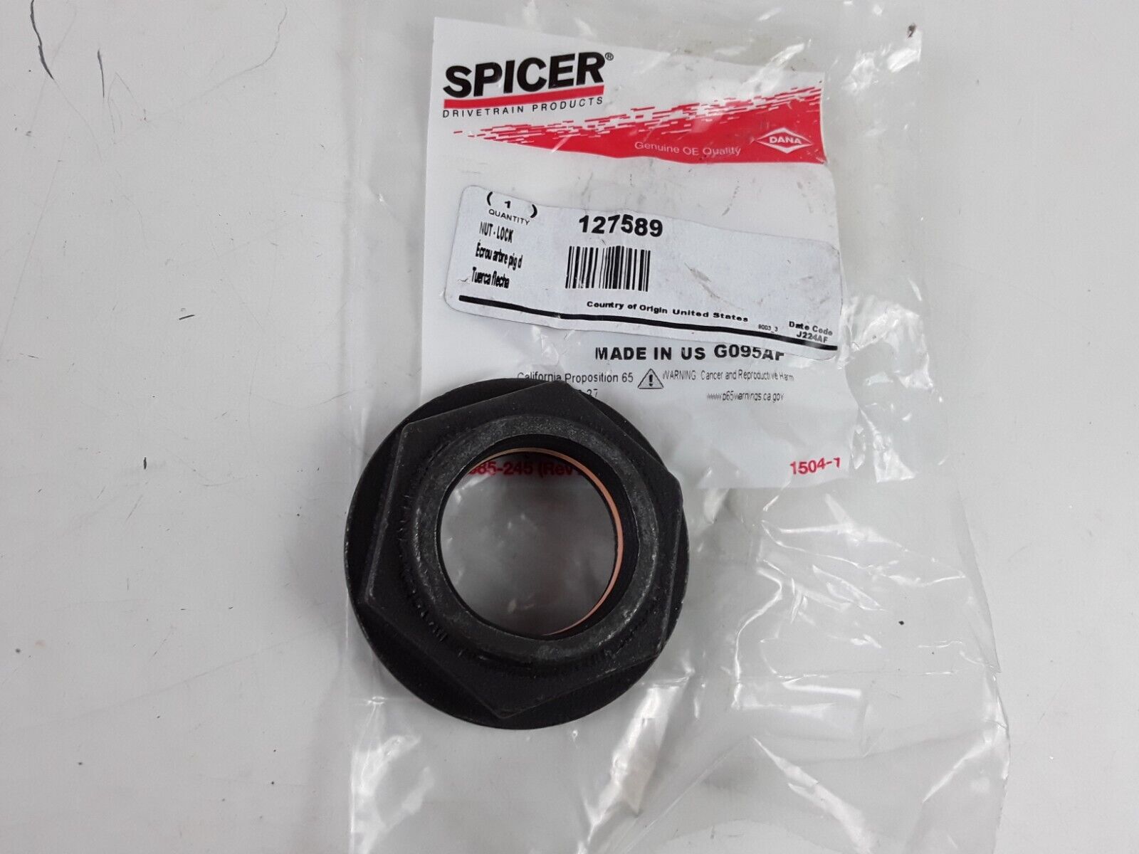 Fits Eaton Spicer 127589 METRIC NUT DS381/DS404 THRUSHAFT RS404 PINION (M36X1.5) - HotCarParts