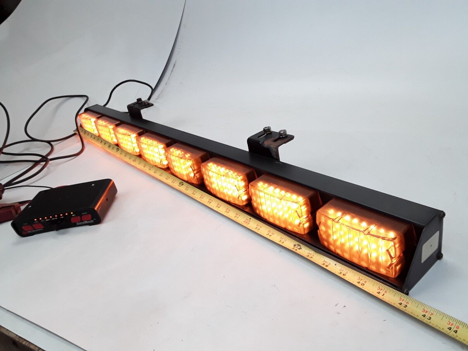 Truck Tow Rooftop Amber Light Bar LED Lamp Length 42" W/mounting & Controller - HotCarParts