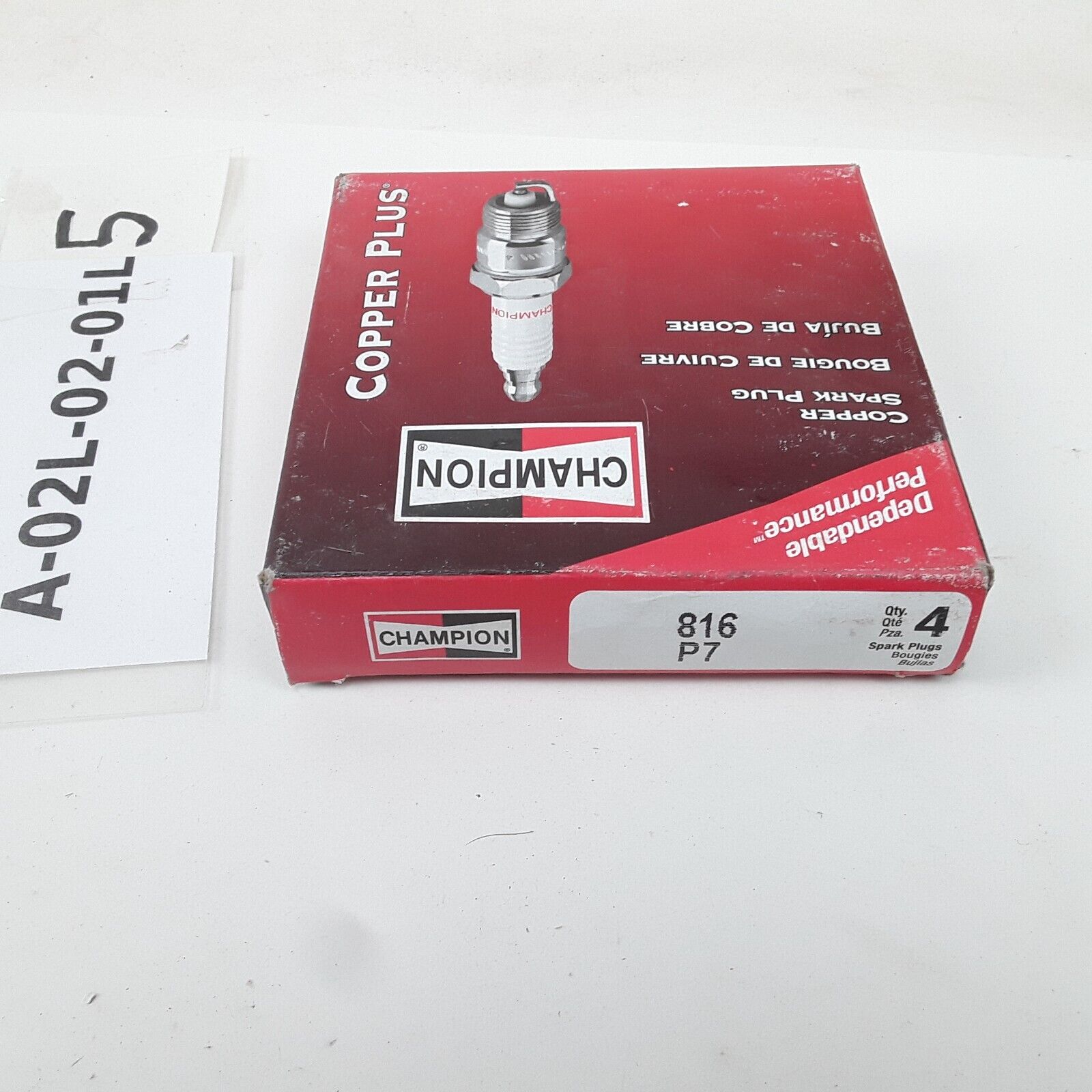 Set of 4 Champion 816 P7 Copper Spark Plug Silver White Dependable Performance