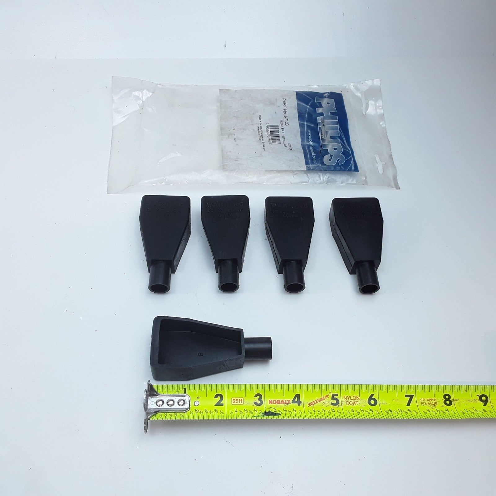 5 Phillips Industries 8-7123 Battery Terminal Cover Straight Black 1 & 2 Gauge