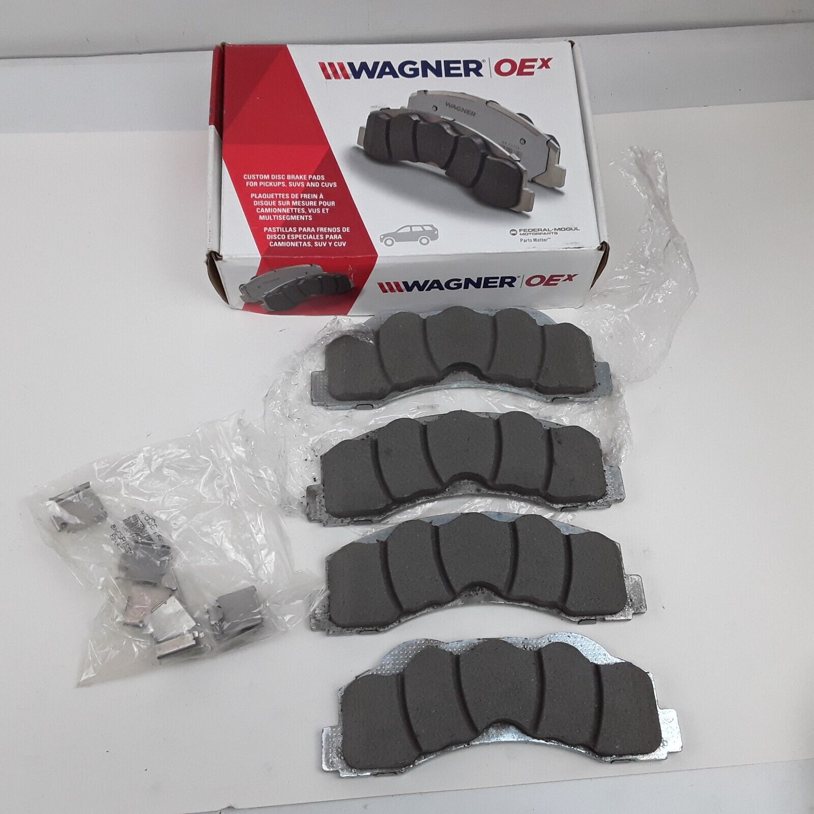 Wagner OEX1414 Front Premium Ceramic Pads Black For Lincoln Ford 2010-2017