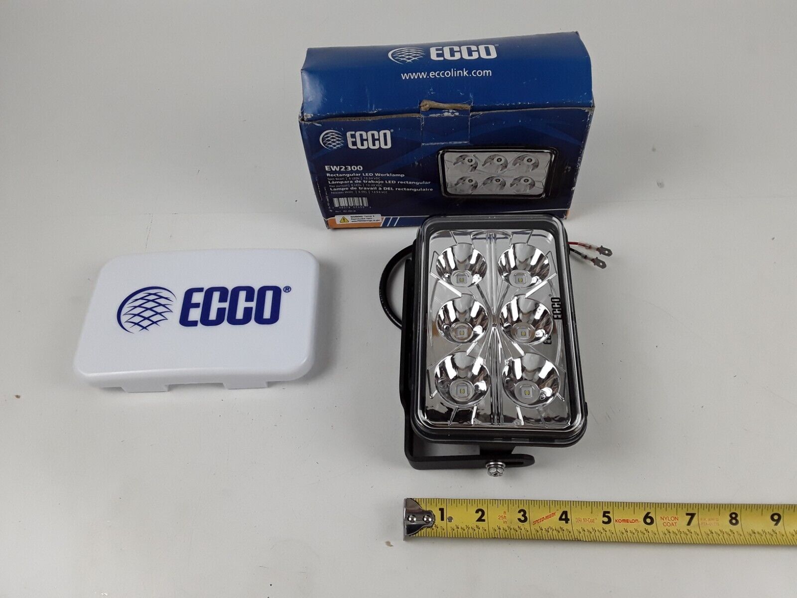 Ecco Ew2300 Spot Light Led 2-1/2" Depth 4-13/64" H Rectangular Worklamp Beam - HotCarParts