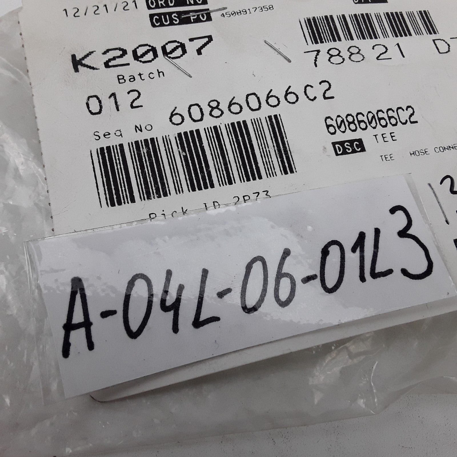International 6086066C2 Air Brake Air Line Tee Hose Connector For Navistar Truck