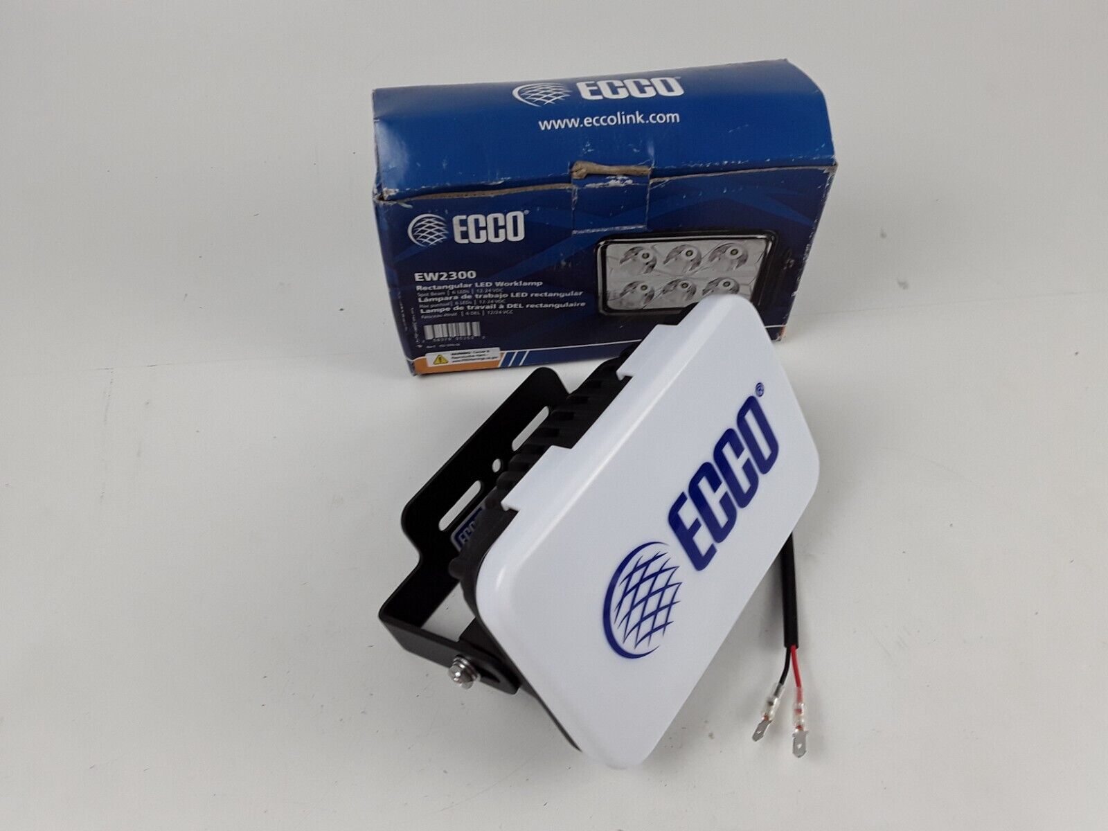 Ecco Ew2300 Spot Light Led 2-1/2" Depth 4-13/64" H Rectangular Worklamp Beam - HotCarParts