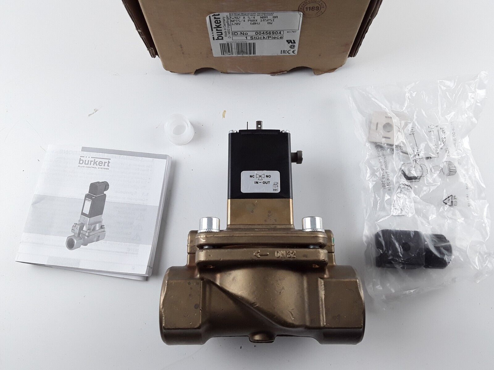 Burkert Fluid Control Systems 456904 Solenoid Valve 5282-00-A32,0BBMSNM87-0-120 - HotCarParts