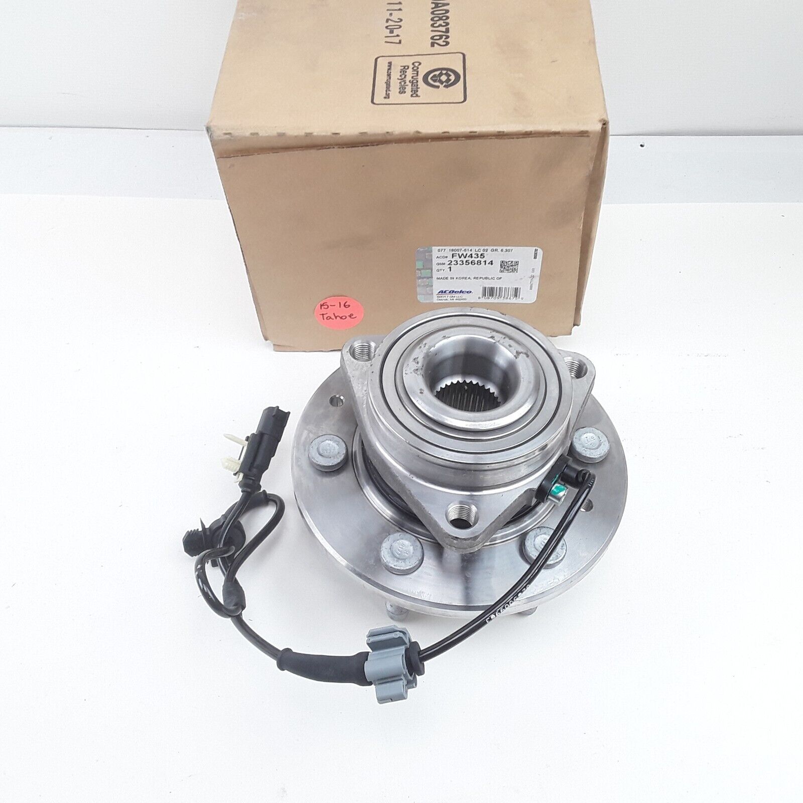 OEM GM 23356814 Front Wheel Hub Bearing Replaces 84869190, 20971870, 23498357