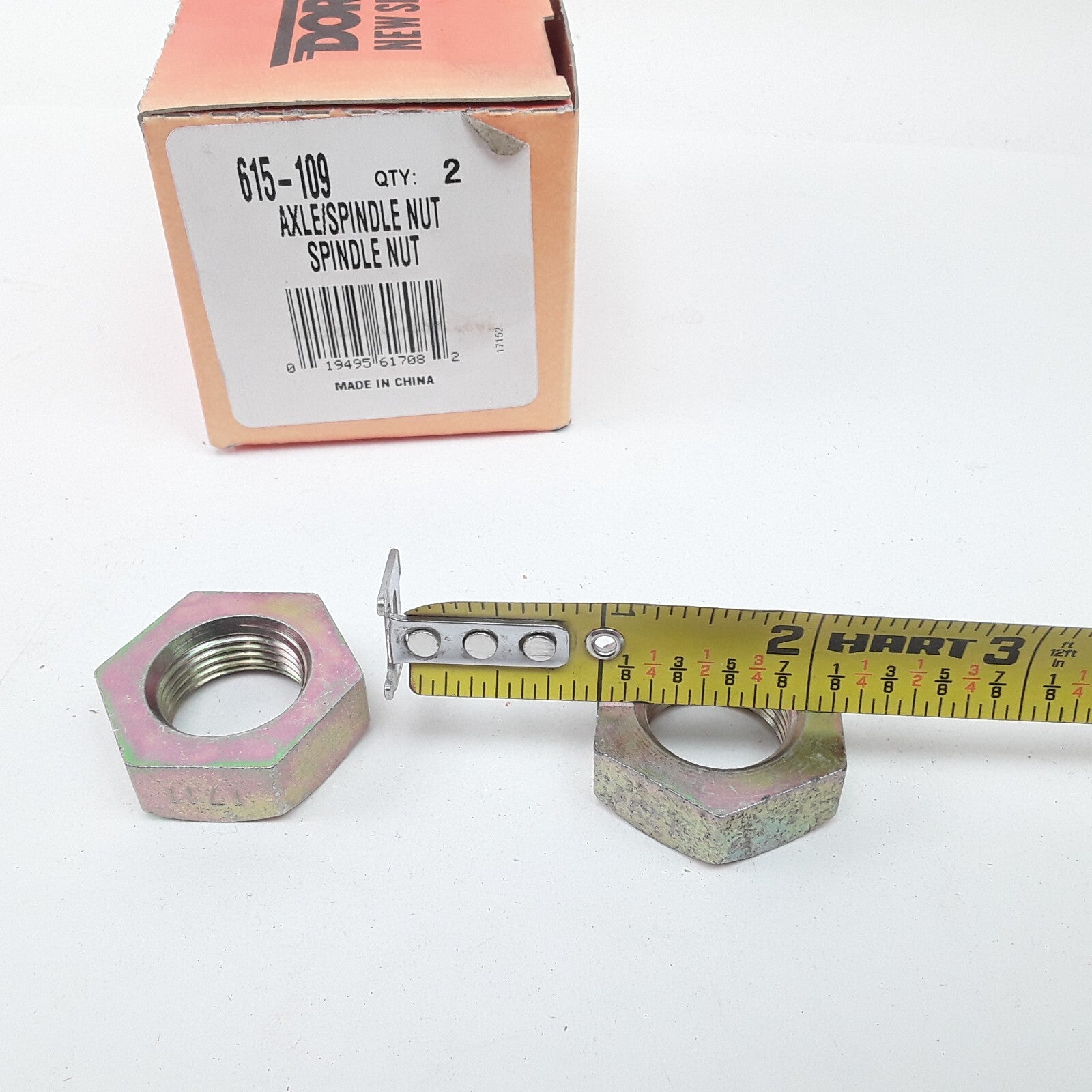 Lot of 2 Standard Spindle Nut M19-1.5 Hex Size 30mm Fits Chevrolet Toyota Geo