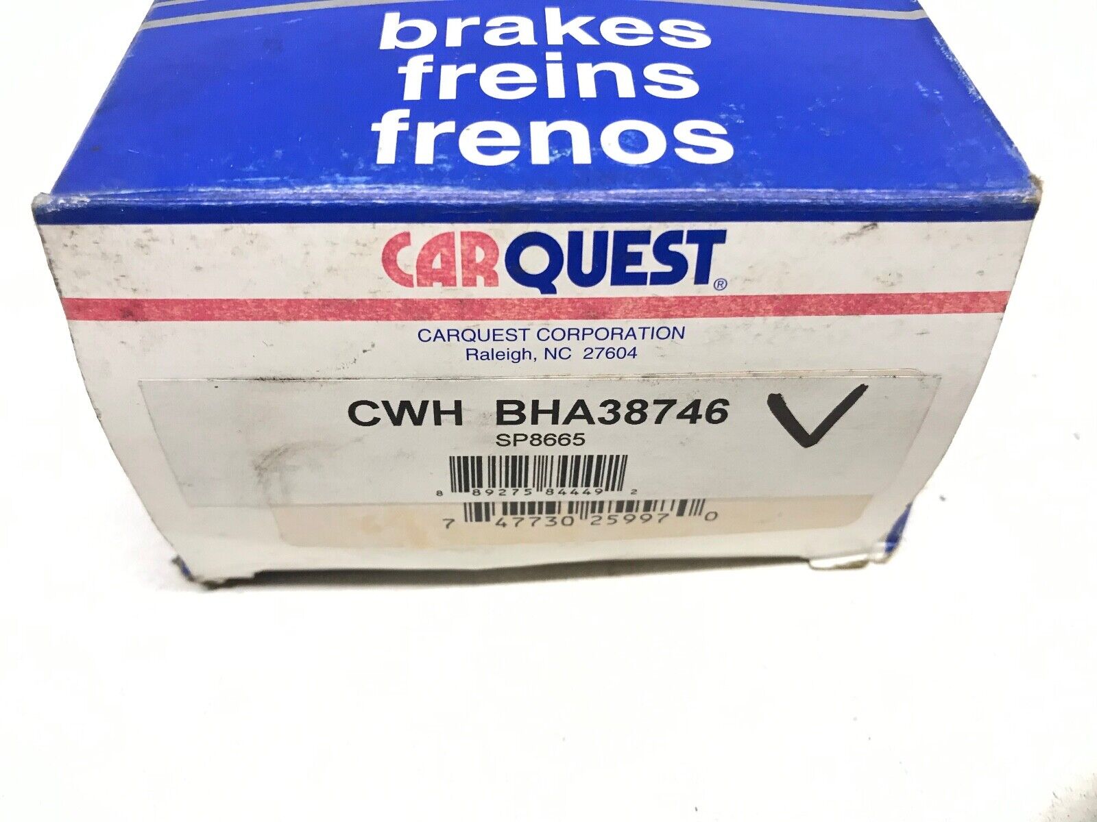 Brake Hydraulic Hose Front Right CARQUEST BHA38746 for DeVille, Fleetwood FAST S - HotCarParts