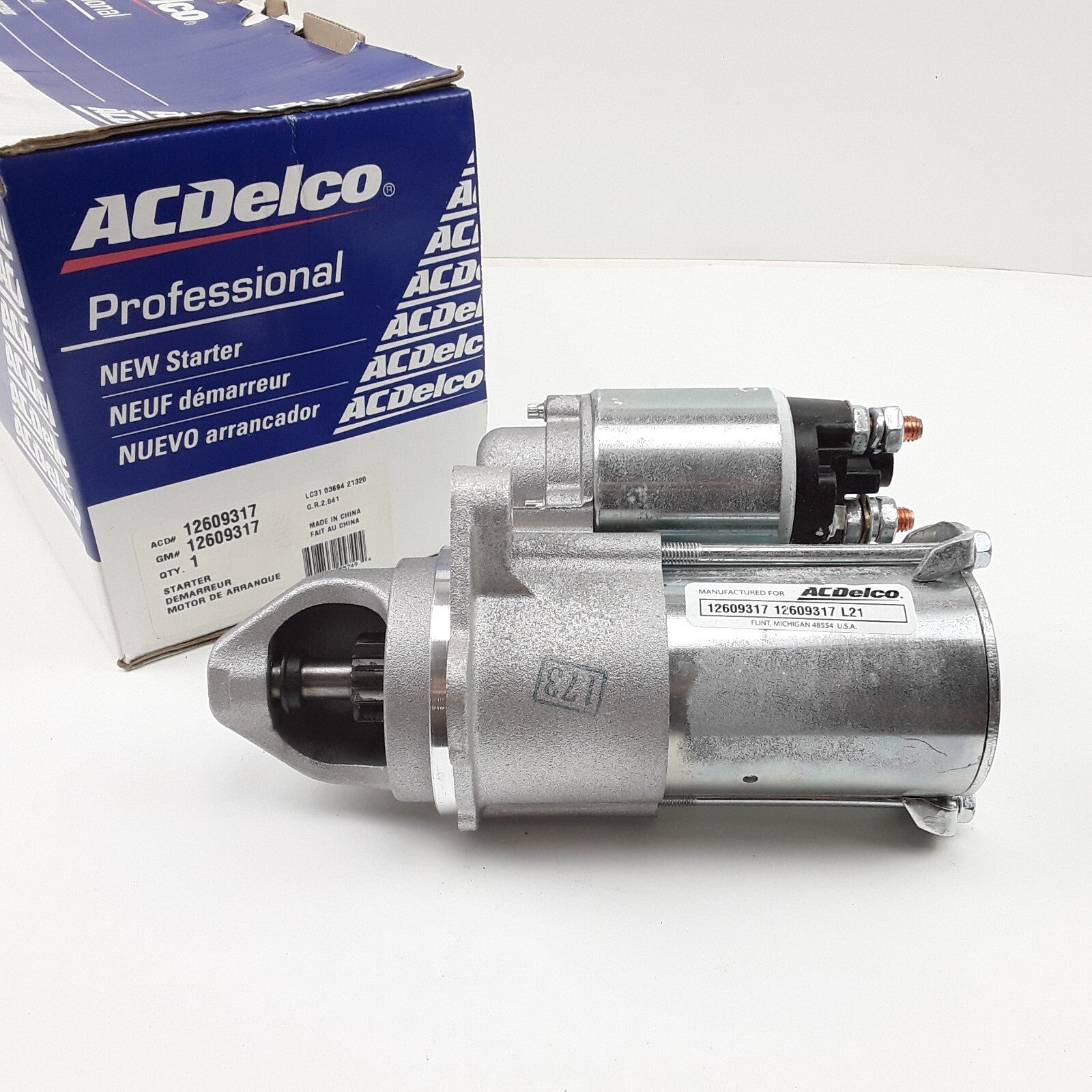 ACDelco 12609317 Starter Motor Fits GMC Buick Pontiac Chevrolet Saturn 2007-2017