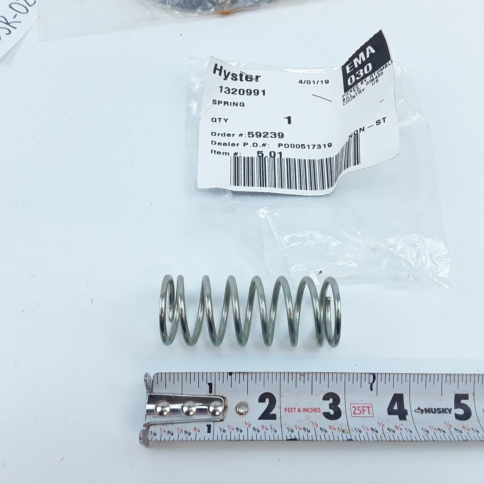 Hyster 1320991 Spring Assembly Fits Heavy Duty Forklifts