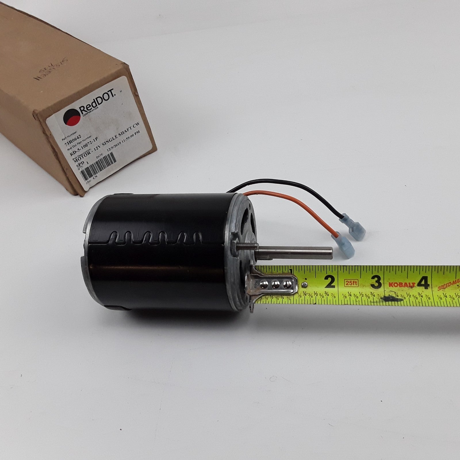 Red Dot 73R0642 Single Shaft Vented CW Blower Motor Assembly 12V Heavy Duty