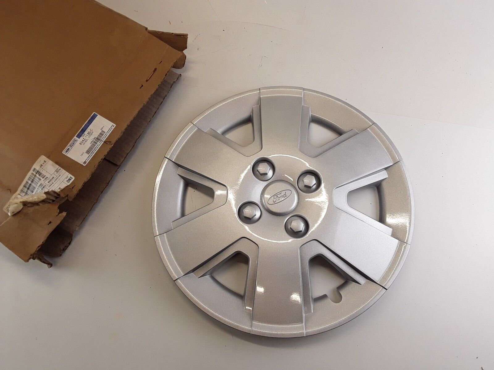 NEW Ford 15" Silver 6 Spoke Wheel Hub Cap Cover 8S4Z-1130-C Focus 2008-2010 2011 - HotCarParts