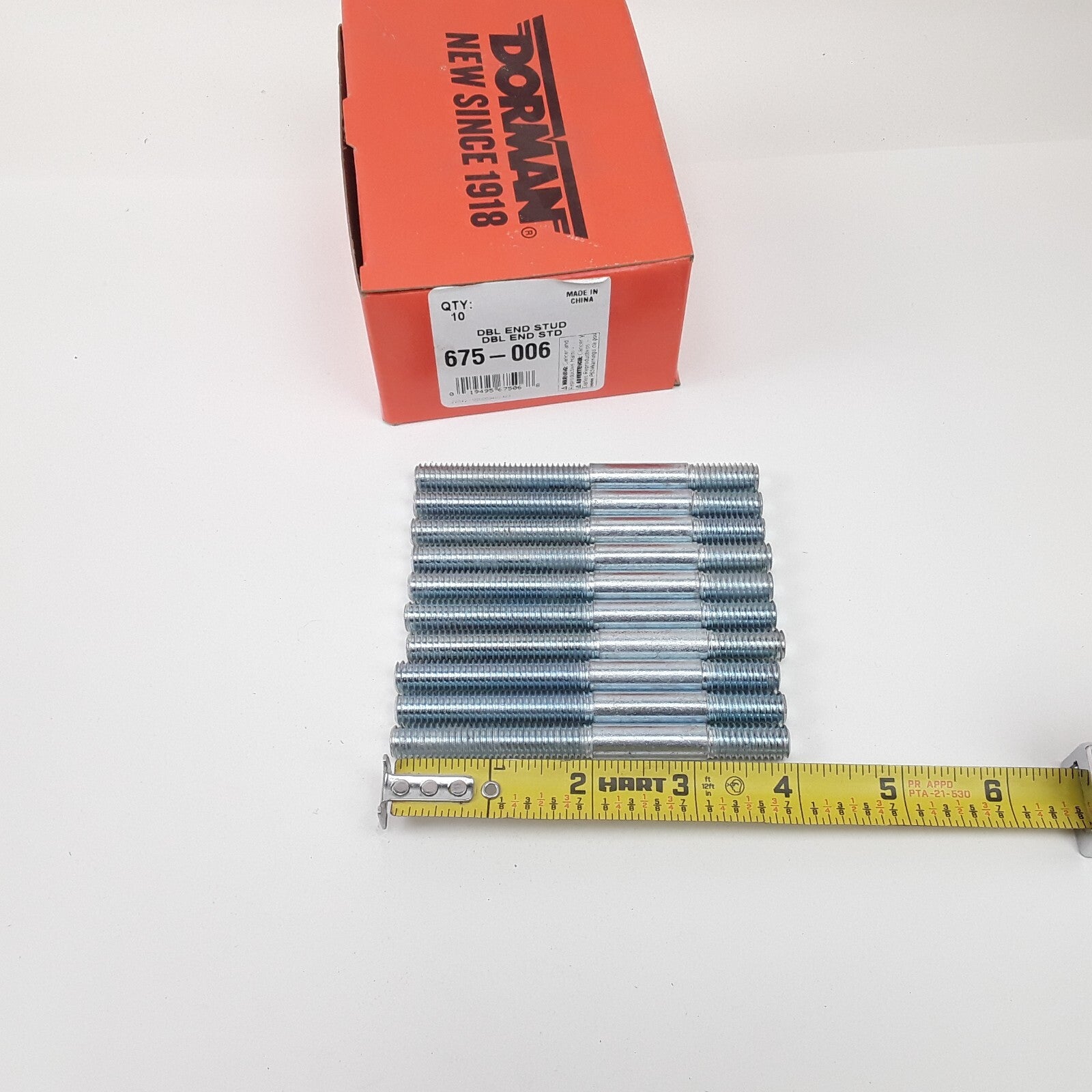 Multi-Purpose Car Truck Double Ended Stud - 3/8-16 x 3/4 In. and 3/8-16 x 2 In.