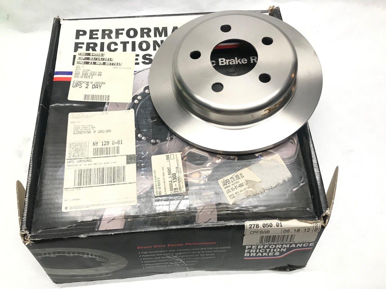 Disc Brake Rotor-Z Rated Brake Rotor Rear Performance Friction 278.050.01 - HotCarParts