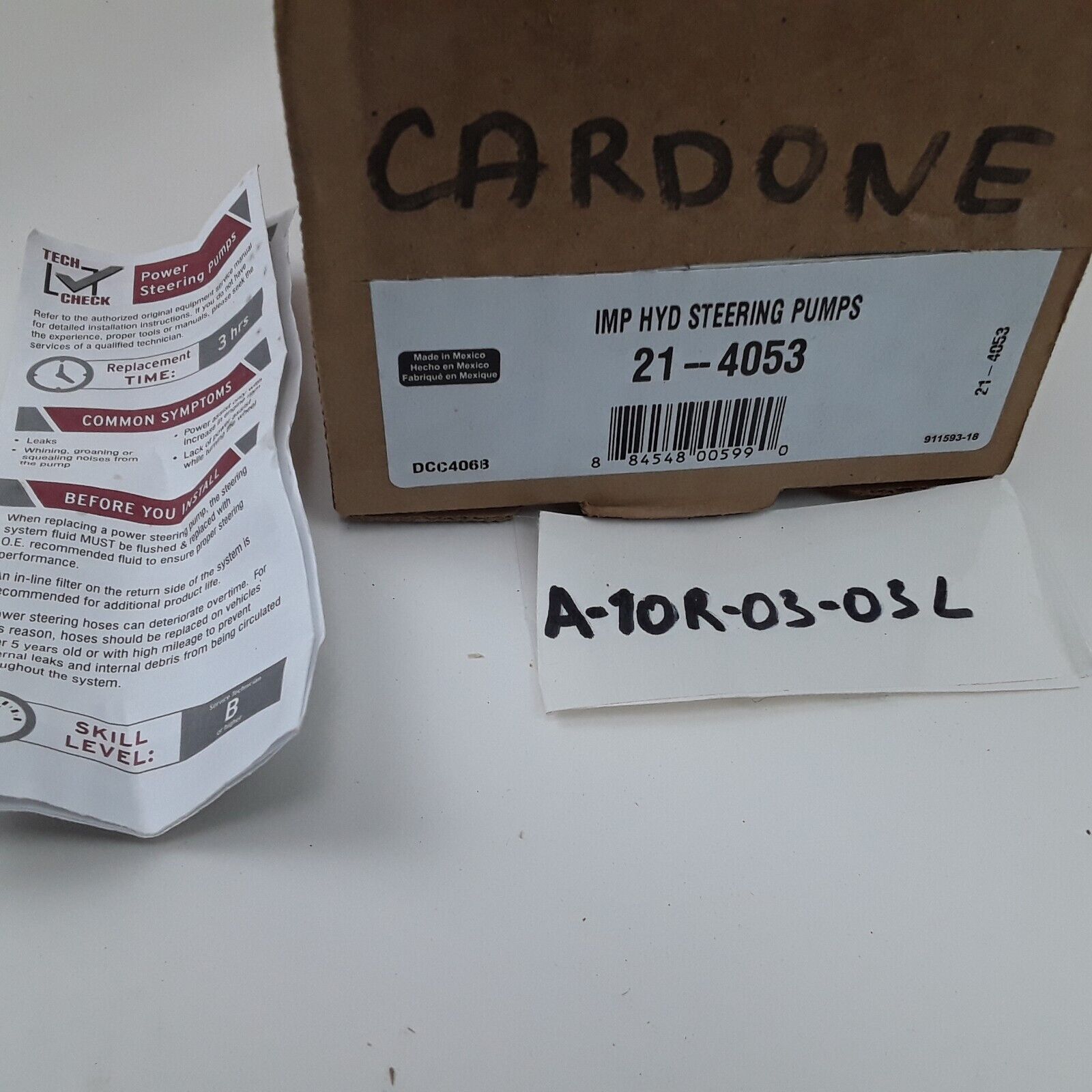 Cardone 21-4053 Power Steering Pump Hydraulic Aluminum O-Ring For Kia 2010-2013