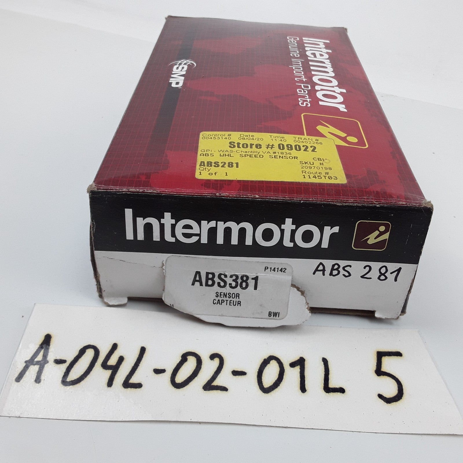 Intermotor ABS381 Rear Left ABS Speed Sensor Fits Nissan Altima (2002 2003 2004)