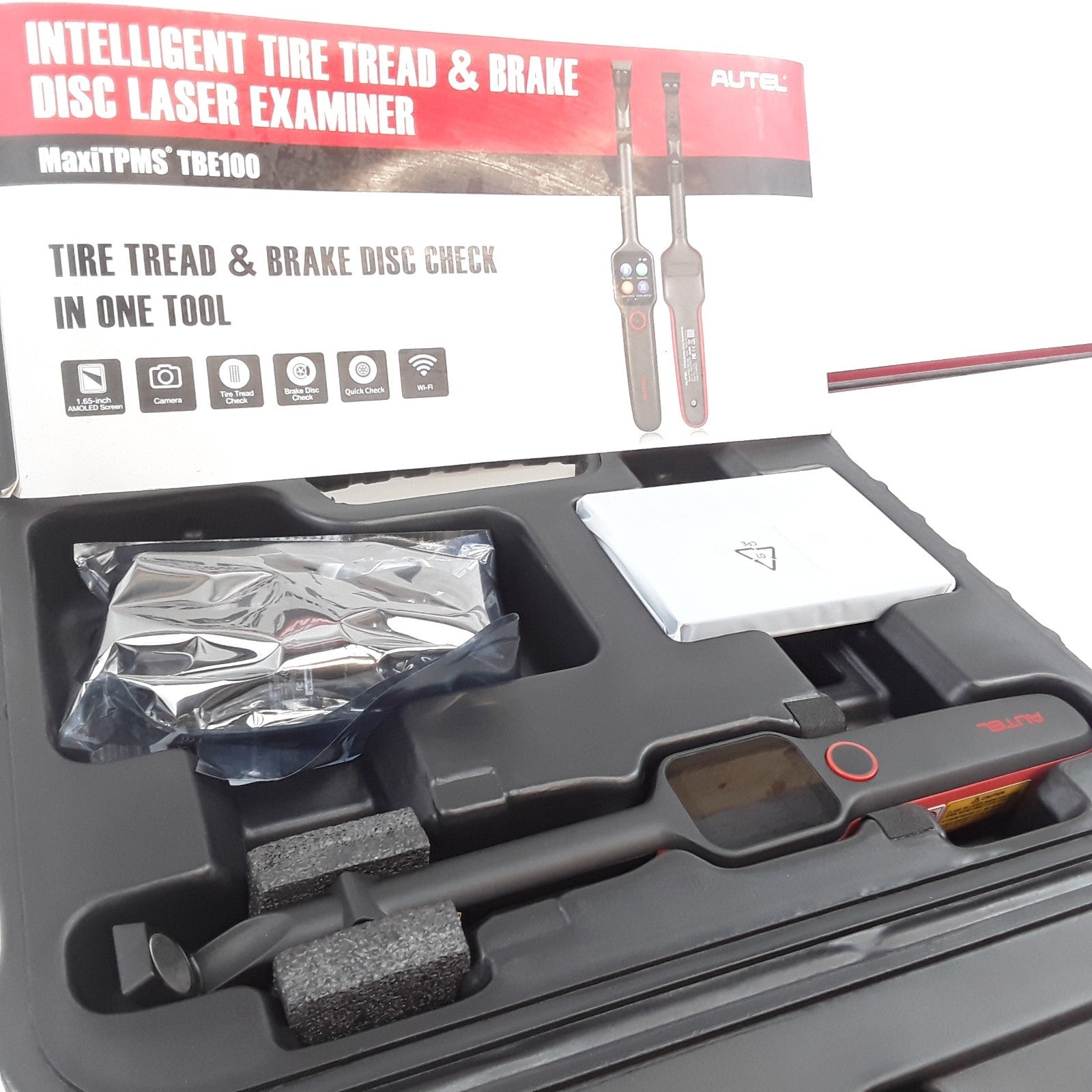 Autel MaxiTPMS TBE100 Intelligent Tire Tread and Brake Disc Check Laser Examiner