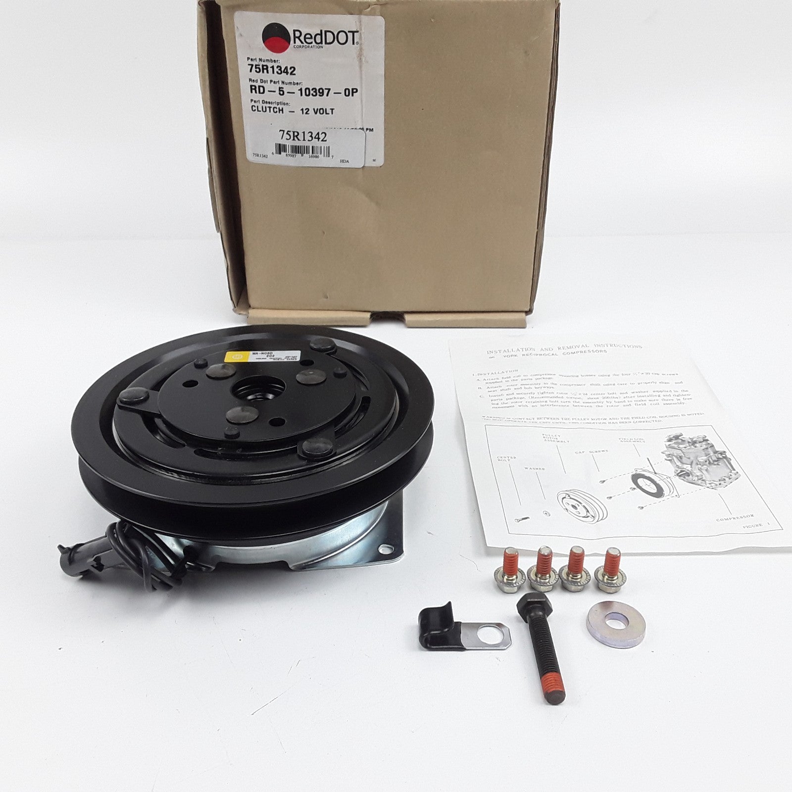 Red Dot 75R1342 A/C Compressor Clutch 12V MA-N06D RD-5-10397-0P