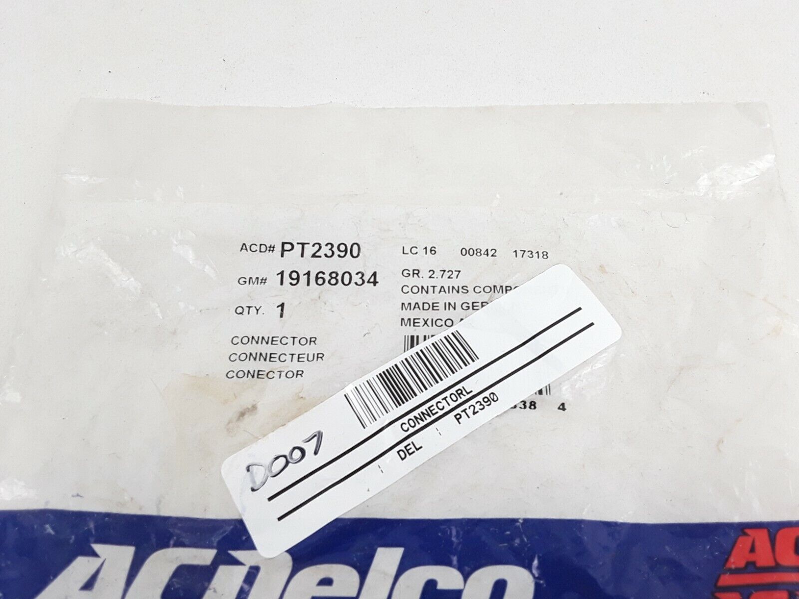 Fog Light Connector ACDelco for Chevrolet Silverado GMC Sierra 2007-2013 - HotCarParts