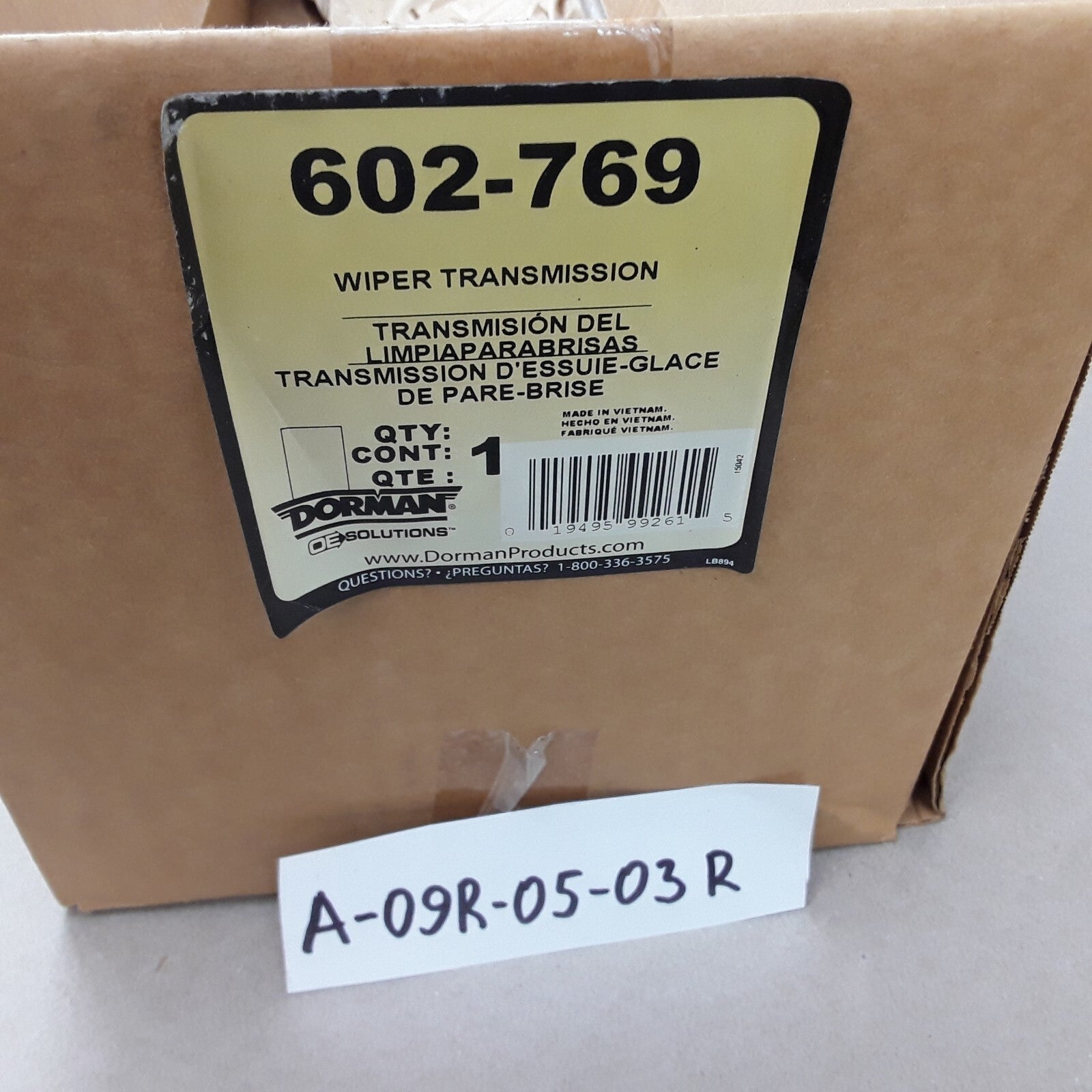 Dorman 602-769 Windshield Wiper Transmission Black Fits Kia Optima (2009-2010)