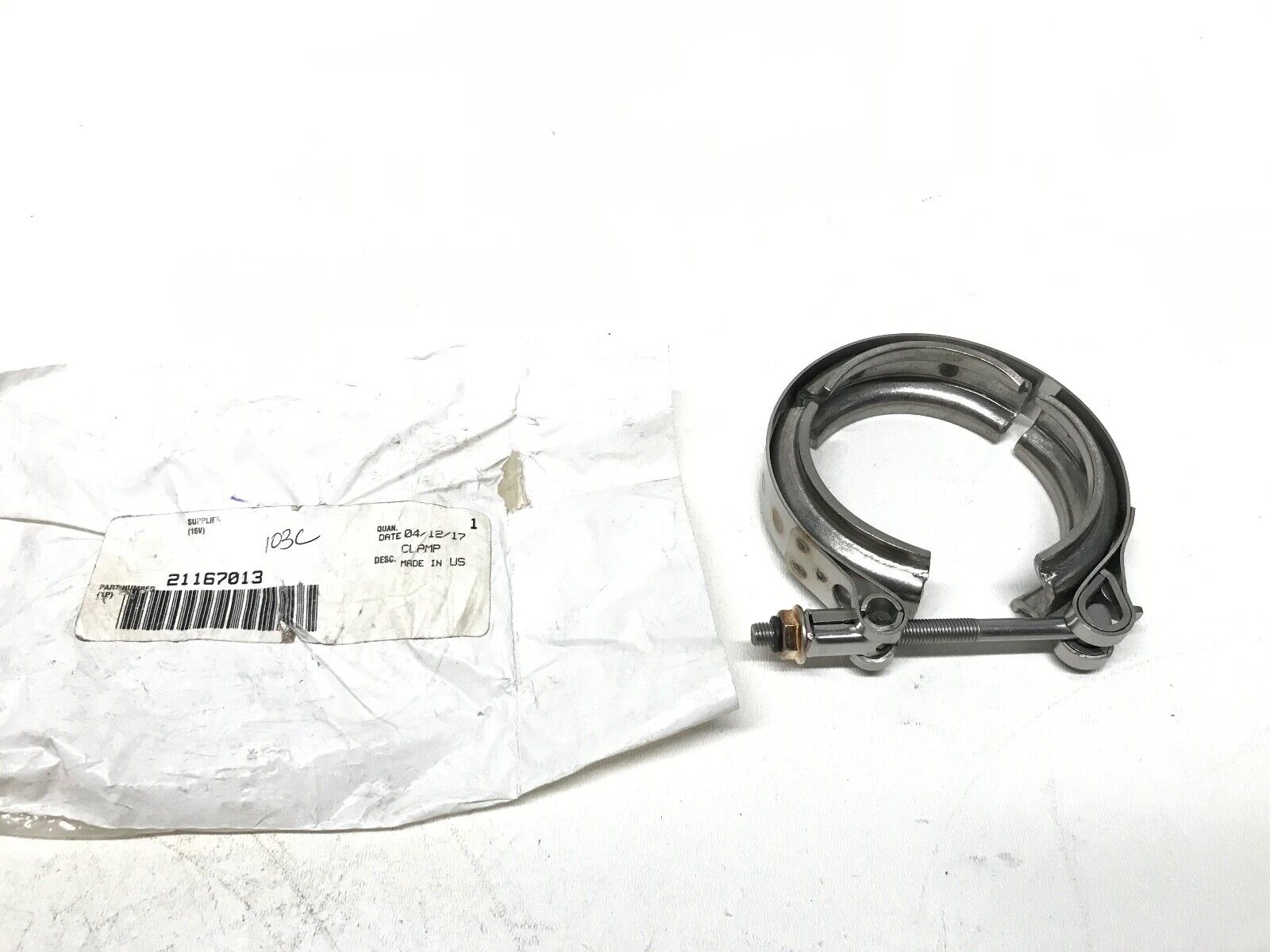 NEW oem MACK EXHAUST CLAMP 180GB338M V-Clamp 21167013 FAST FREE SHIPPING - HotCarParts