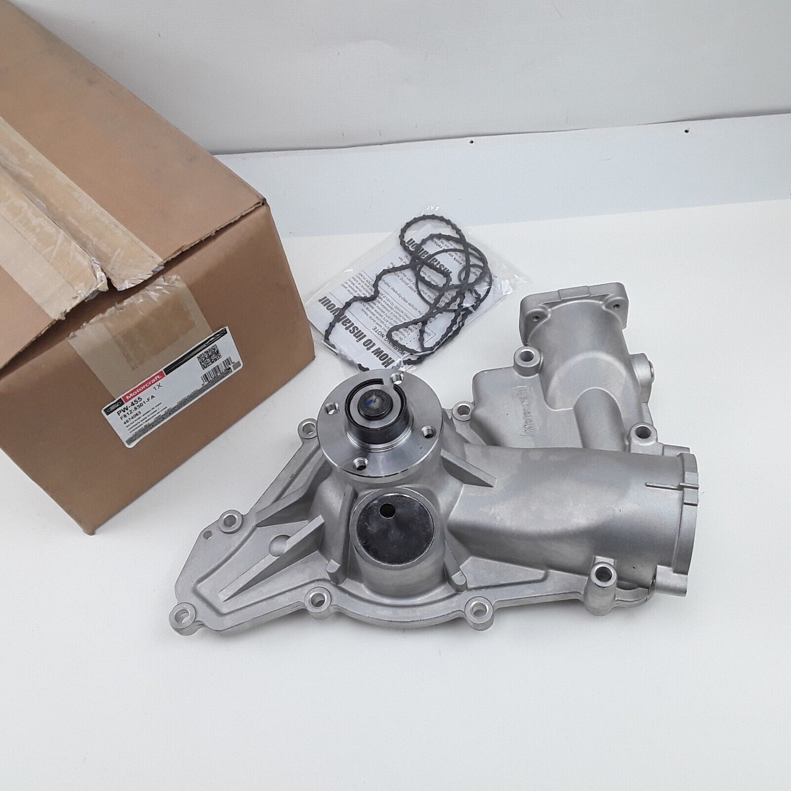 OEM Motorcraft PW-455 Engine Water Pump Aluminum Durable For Ford 1998-2003