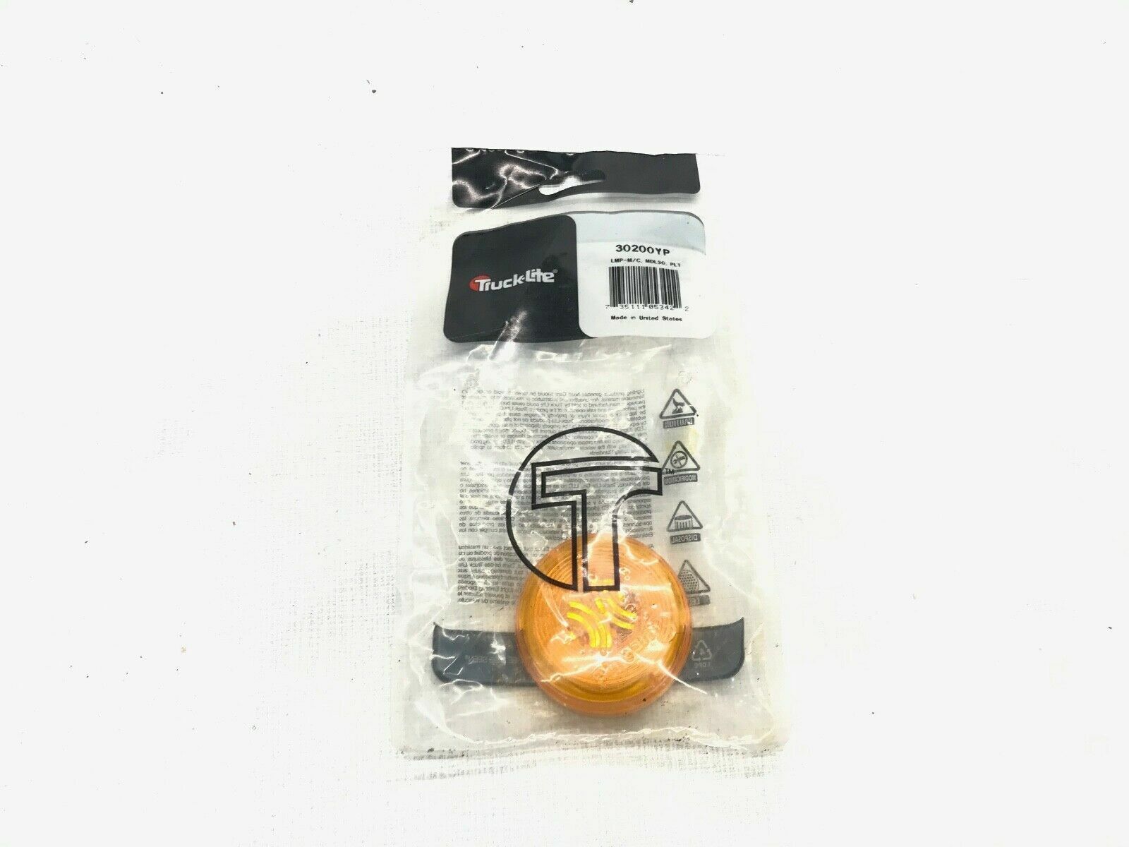 GENUINE TRUCK-LITE 30200YP LAMP M/C PLT 12V FAST FREE SHIPPING - HotCarParts