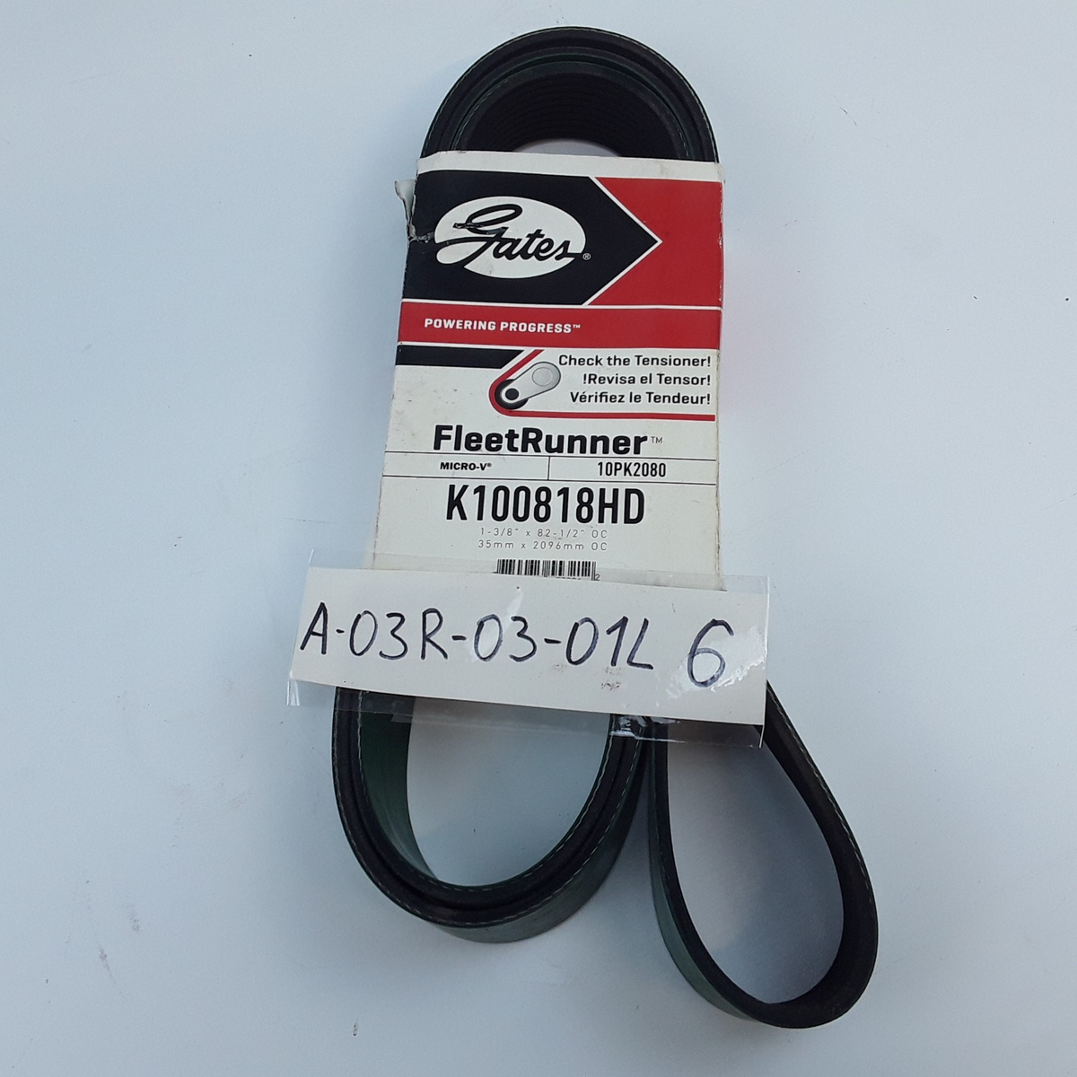 Gates K100818HD FleetRunner Micro-V Drive Belt Fits International 7400 (2009)