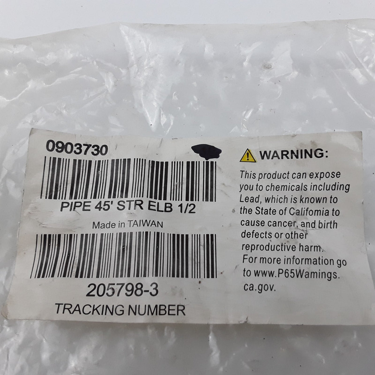 90373 Air Brake Street Elbow Pipe Fitting 45-Deg 1/2 in. Pipe Thread Size