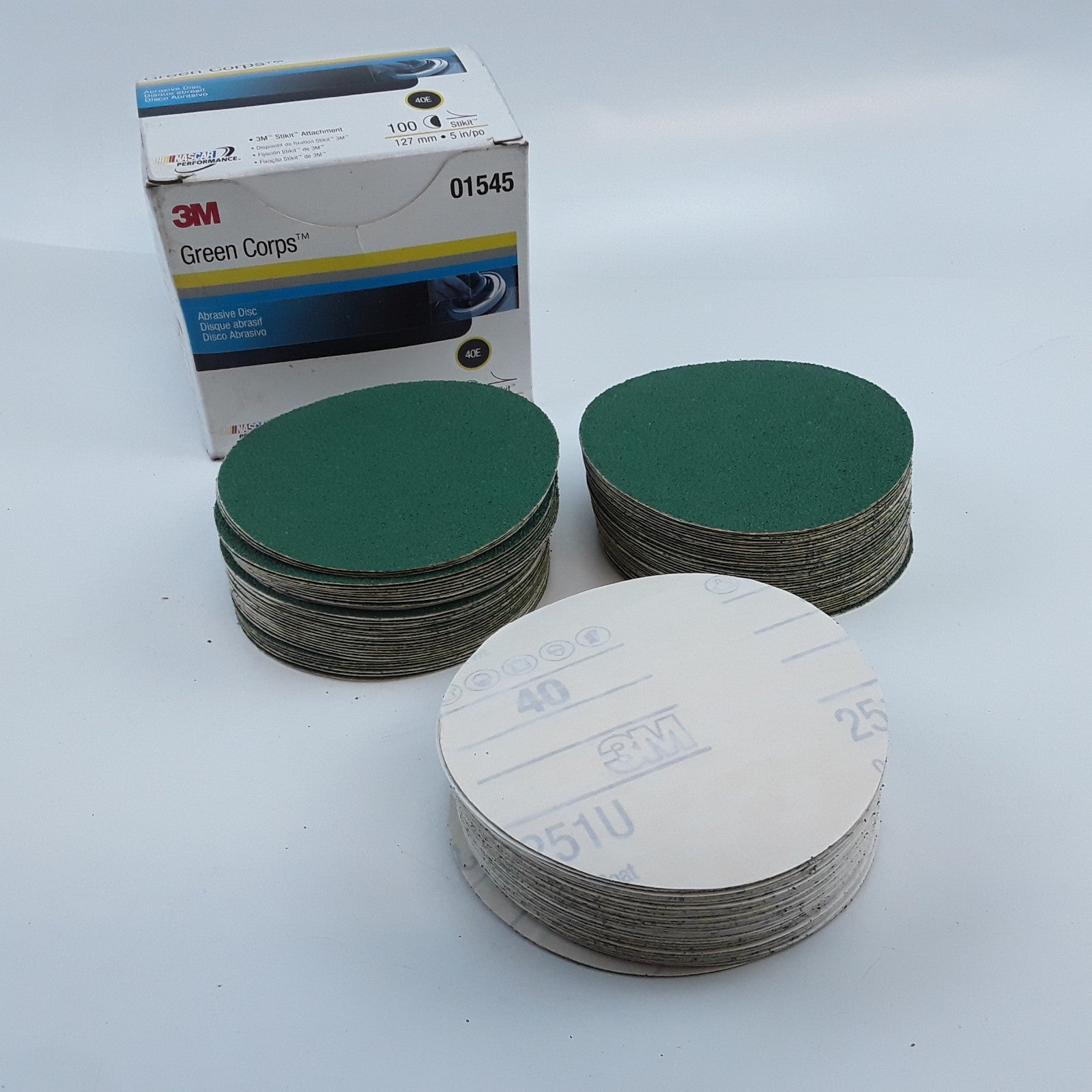3M 01545 Green Corps Stikit Pro Abrasive Disc Heavy Duty Sz 127mm 5in Box of 100