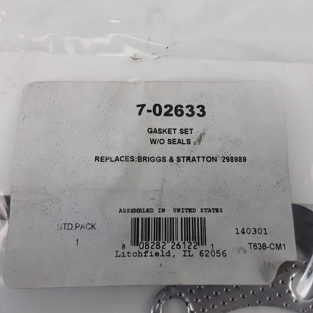 Prime Line 7-02633 Engine Gasket Set W/O Seal Replaces Briggs & Stratton 298989