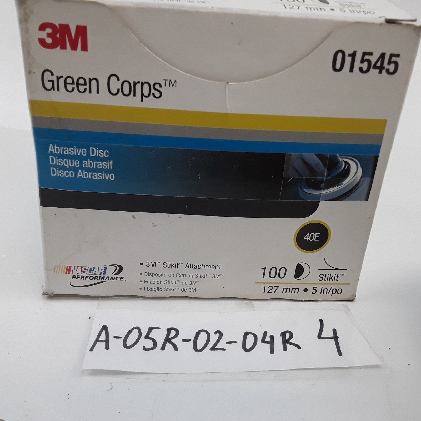 3M 01545 Green Corps Stikit Pro Abrasive Disc Heavy Duty Sz 127mm 5in Box of 100