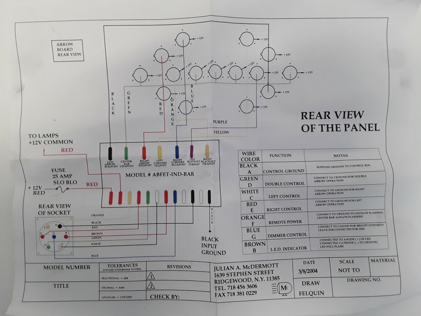 ARROW BOARD MODULE MODEL# AB-FET-20-DIM serial 88558,ABFET20DIM FAST FREE SHIPP - HotCarParts