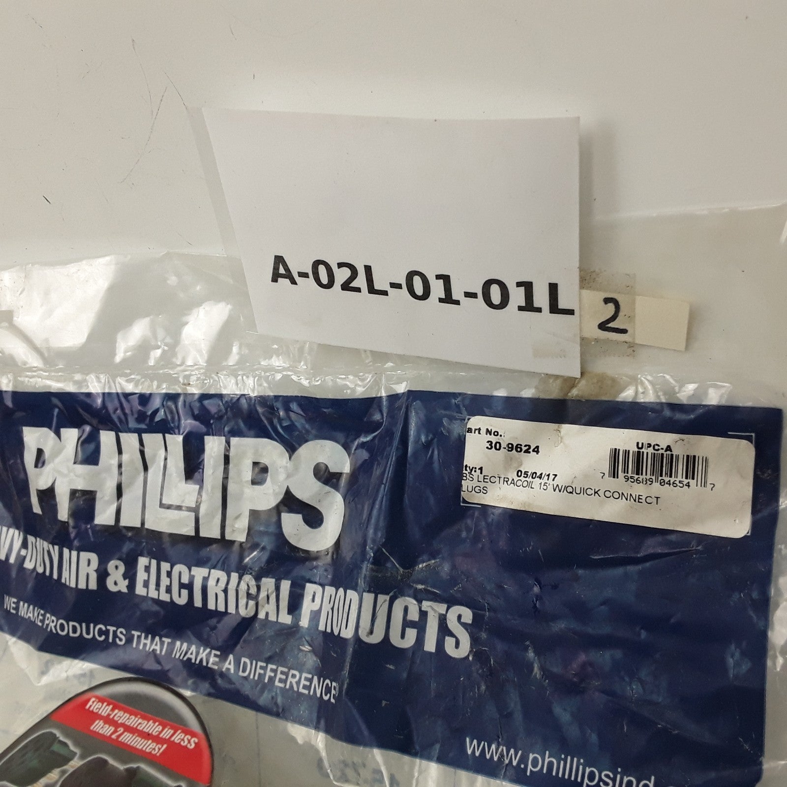 Phillips Industries 30-9624 - ABS Coiled Cable - 15 ft., with Quick Change Plug