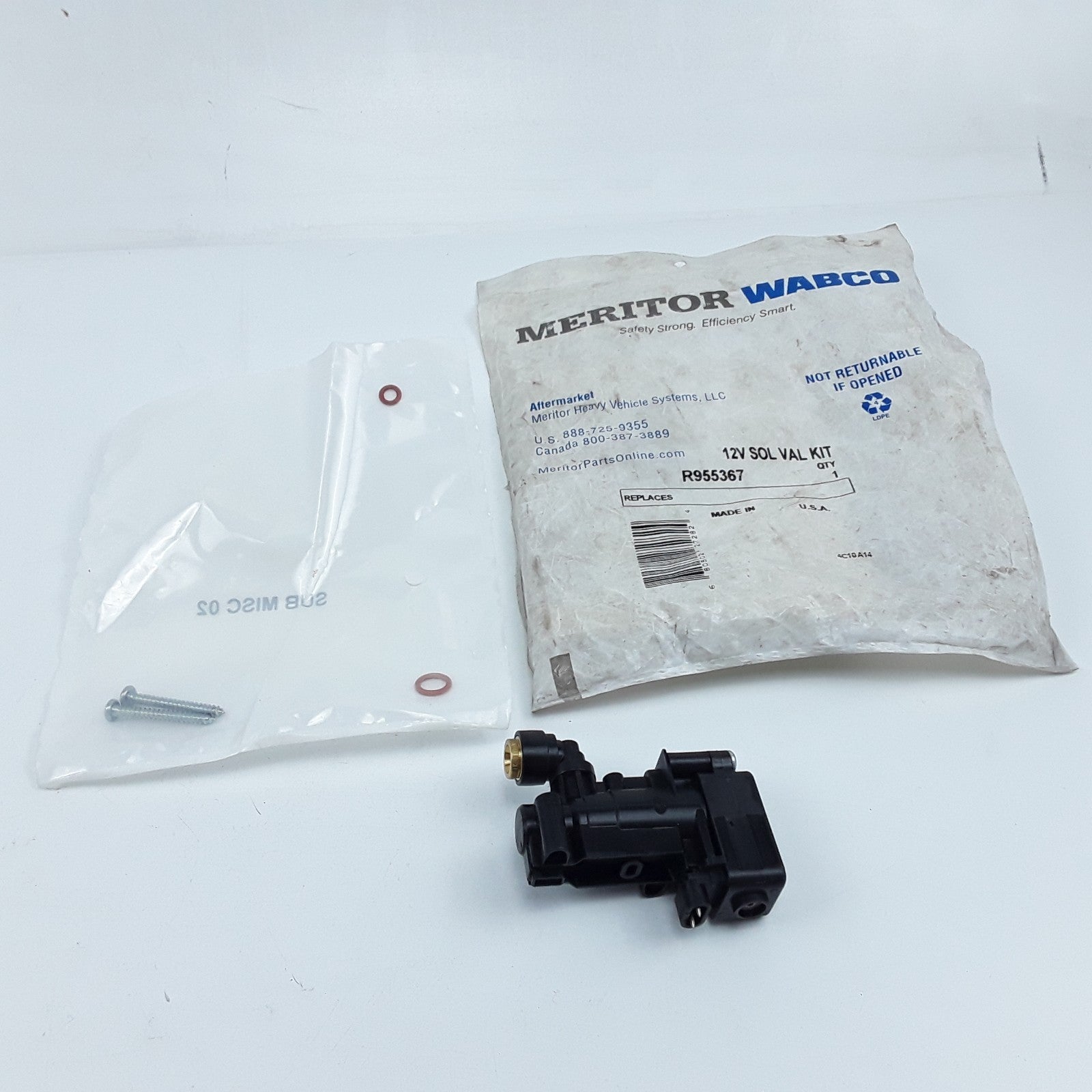 Volvo 85107385 Air Brake Solenoid Valve Kit 12V Fits Volvo Meritor Trucks