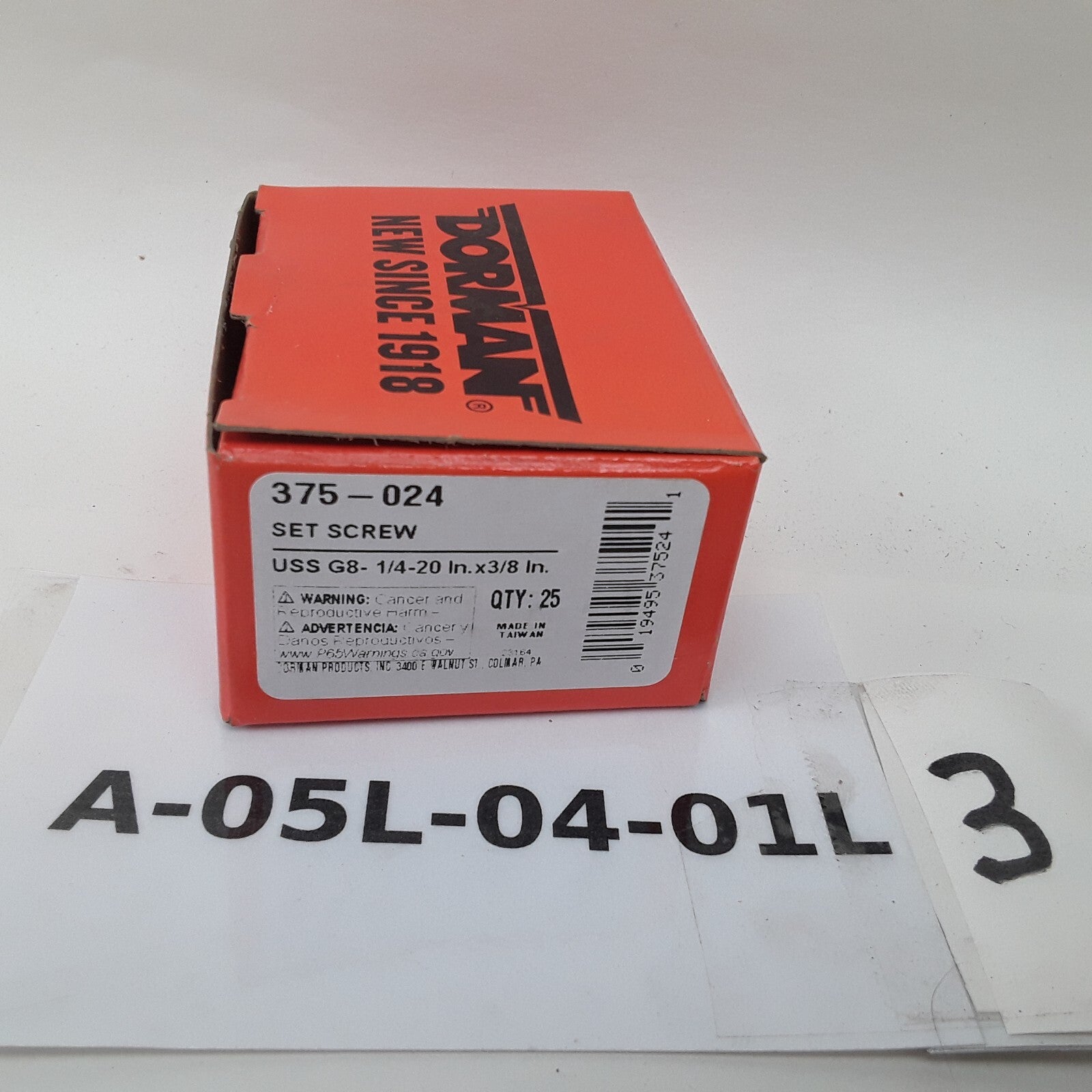 Multi-Purpose Car Truck Steel Black Set Screw-Grade 8- 1/4-20 In. x 3/8 In