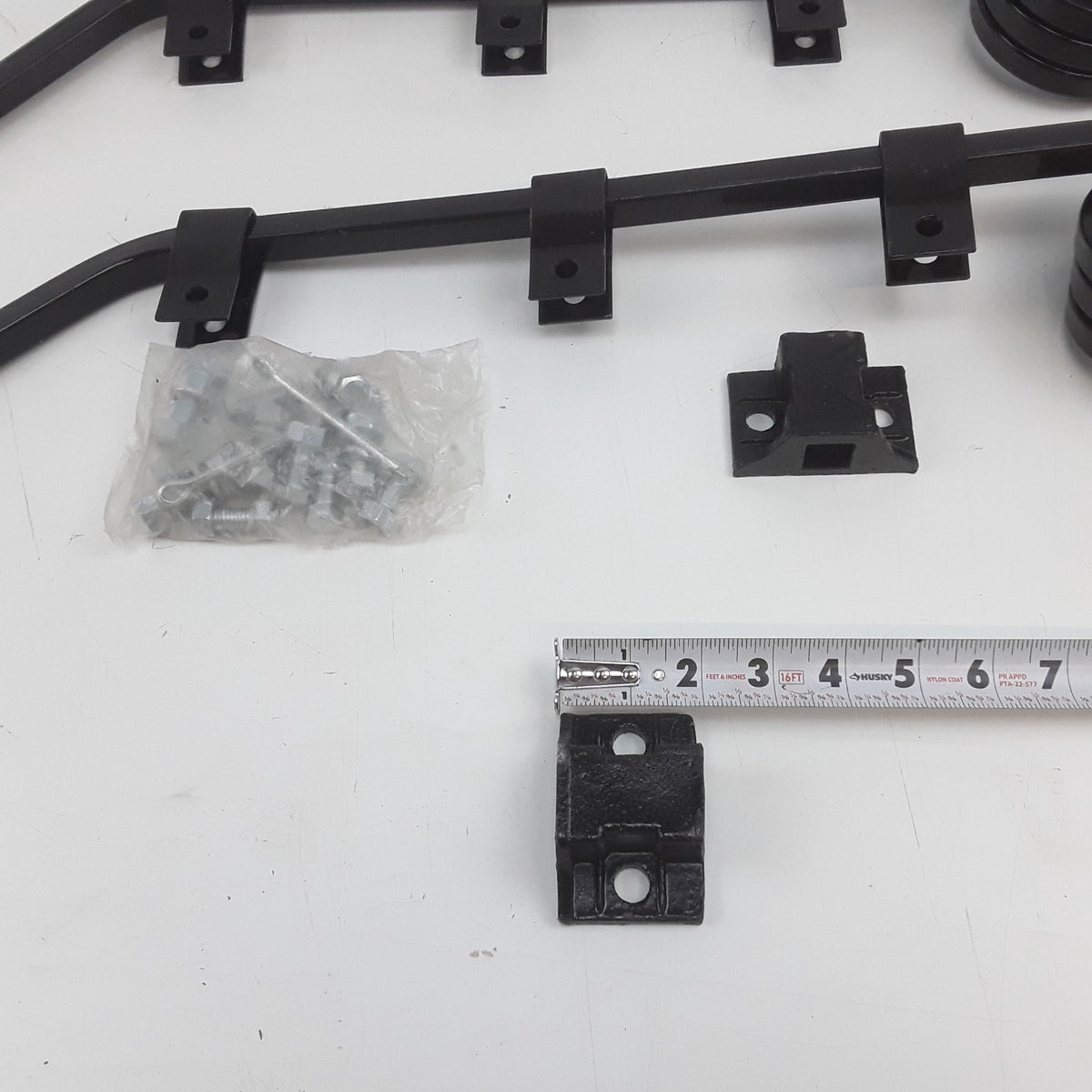 World American WA-2733B Mud Flap Hangers Steel Square Tube For Trucks & Trailers