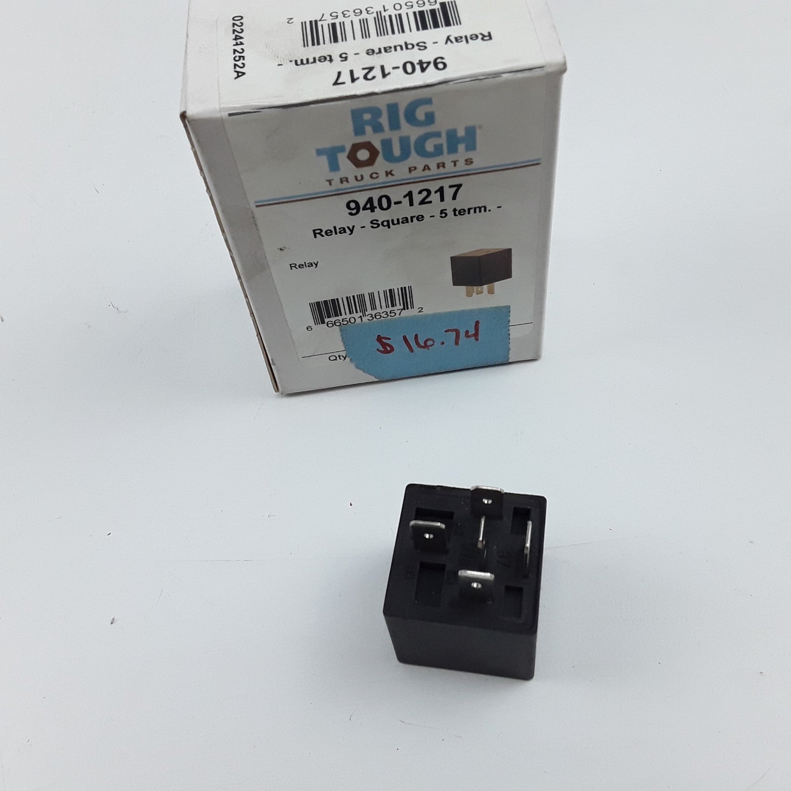 Rig Tough 940-1217 5-Terminal Square Relay Assembly For Automotive Trucks